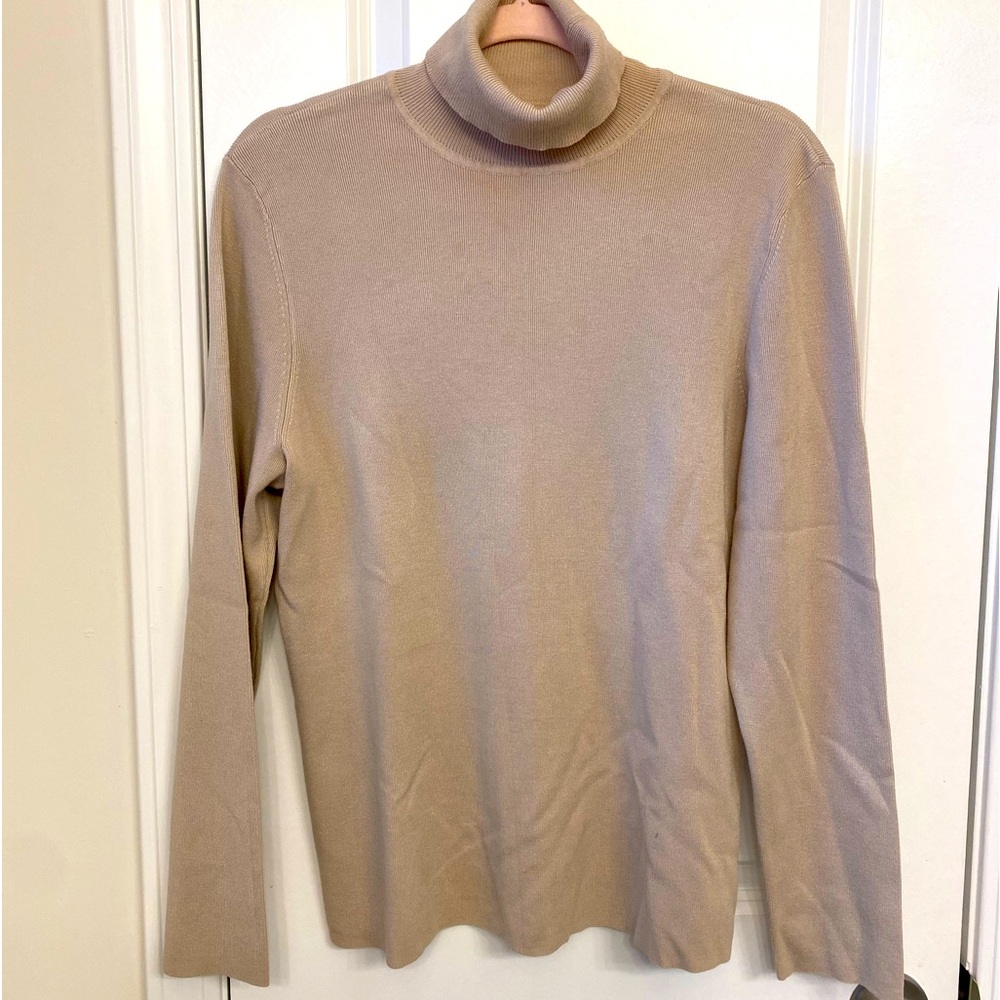 Ladies Beige Chico’s Turtleneck